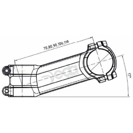 Deda a-head nok zero 90mm bob alu 73-17gr. 31,7 mm OEM