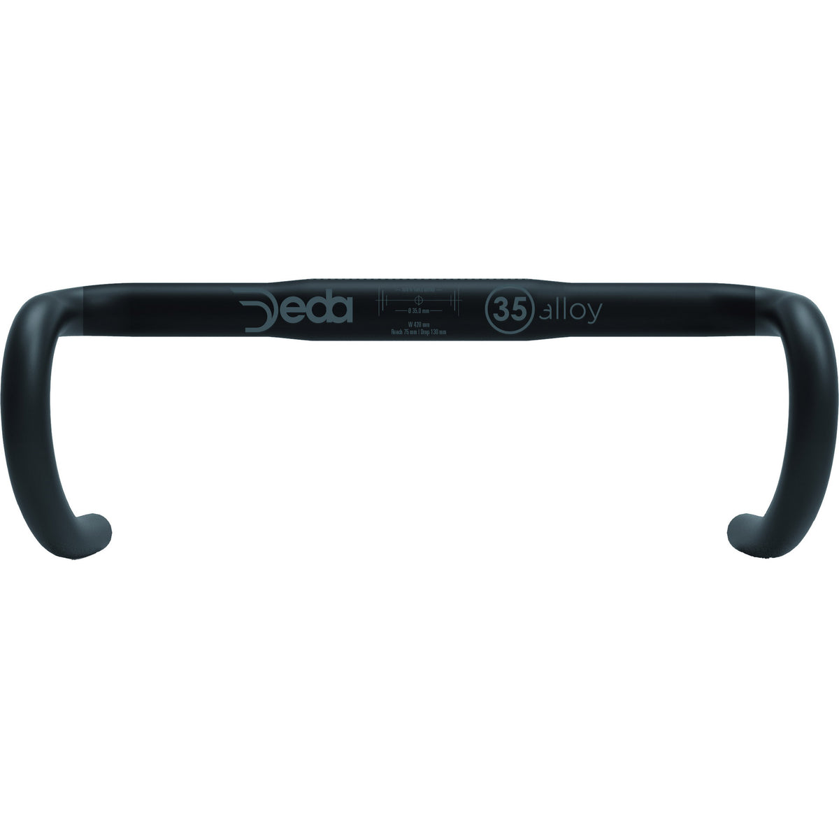 Deda invia m35 rhm 42cm in alluminio nero