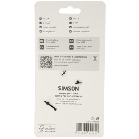Faro anteriore Simson aurora e-line 150s