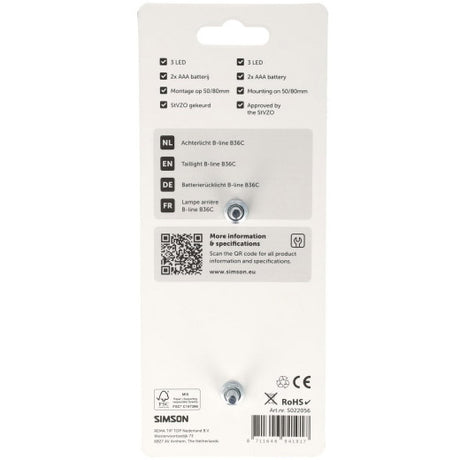 Rema tip top netherlands b.v. Fanale posteriore Simson Aurora B-line B36C