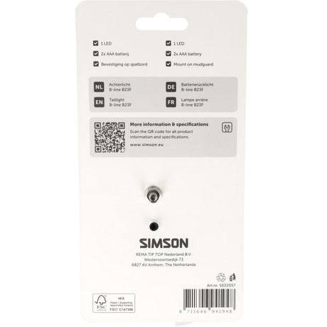 Simson aurora fanale posteriore b-line b23f
