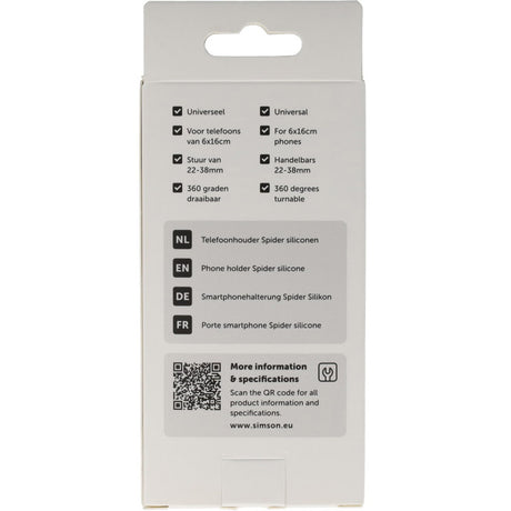 Supporto per telefono Simson in silicone universale - nero