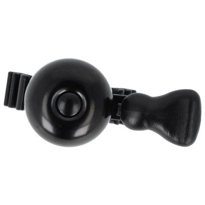 Simson fietsbel micro 23mm rubber elastiek bevestiging zwart
