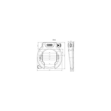 Ringslot ABUS Frame AMPARO 4750XL R. Livello di sicurezza 9. Con apertura di ruote grandi
