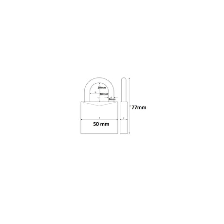 Pacchetto di ottone abus 65 50mm oro - 7 cm