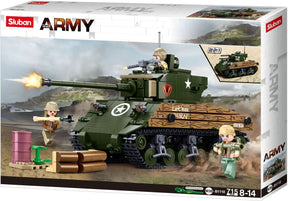 Sluban Army m4a3 (76w) carro medio (m38-b1110)