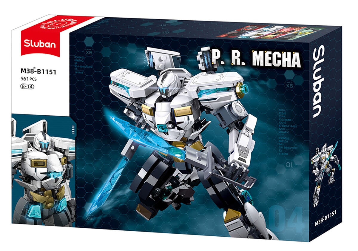 Sluban p.r. mecha bianco grigio (m38-b1151)
