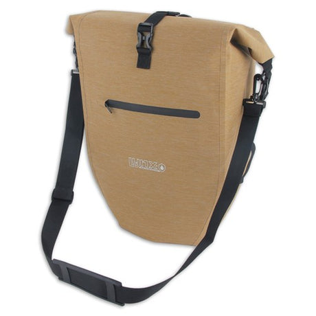 Borsa da bicicletta Lynx singola TPU 28L marrone impermeabile e-bike Hayes