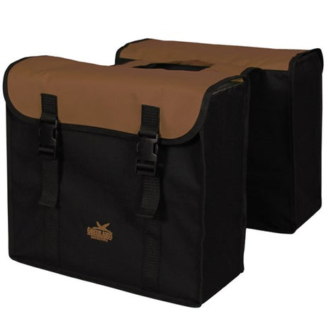 Doppio sacchetto della Groenlandia, l Black-Brown. Dimensioni 37x33x14 (2x) cm 34L.