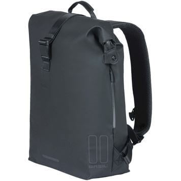 Basil Soho Mik Side Bicycle Shoot Bagle - Nero, impermeabile, PU, LED Nordlicht, 17L