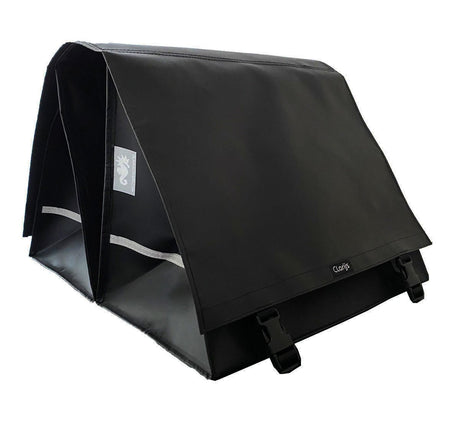 Borsa da bicicletta Clarijs doppia XXL PVC 70L con ritaglio nero