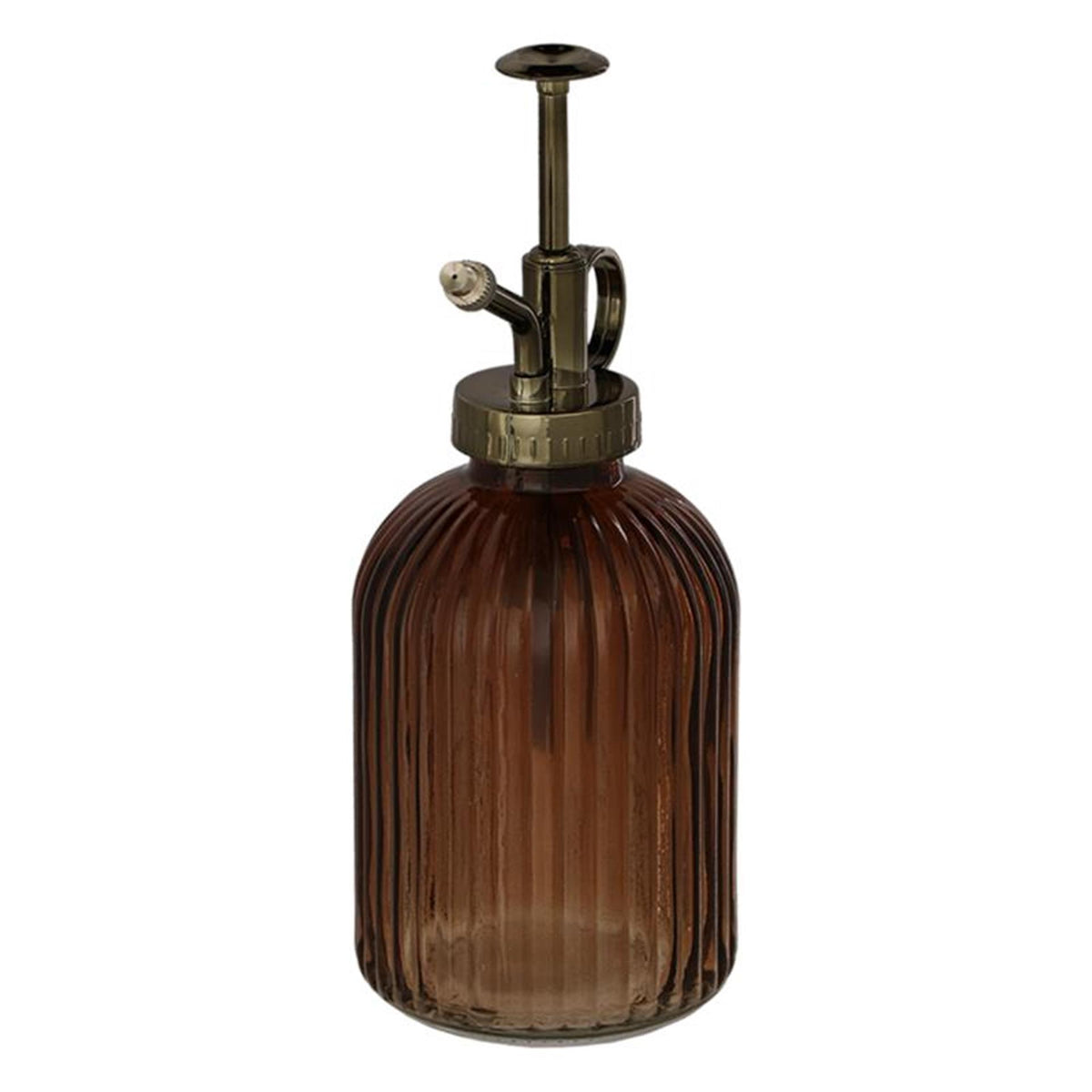 Irrigatore per piante Esschert design in vetro rigato marrone o grigio l8 x p7,6 x h19,2 cm