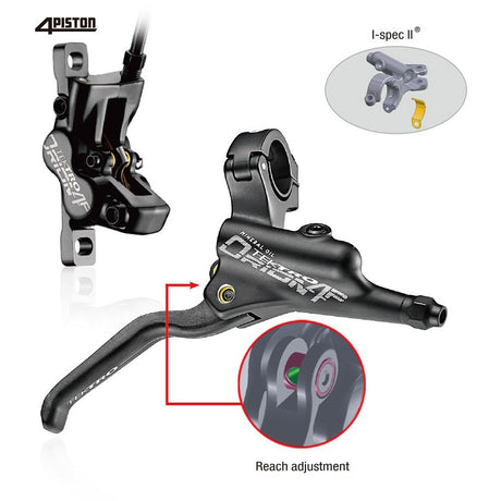Tektro hd-m745 freno a disco idraulico lh 1800mm nero