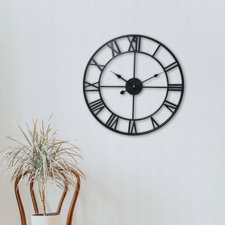 Orologio da parete Teesa in alluminio ø60cm nero