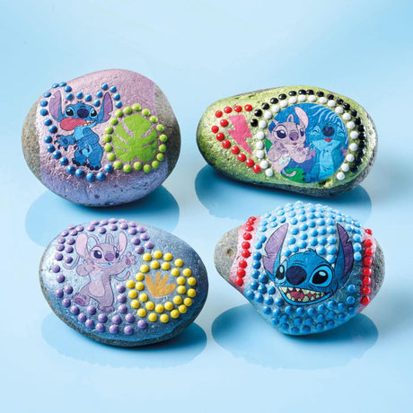 Totum disney stitch dipinto su pietra