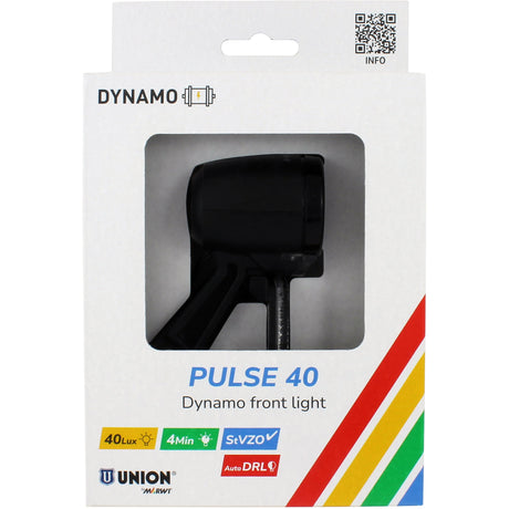 Faro anteriore dinamo da mozzo Union 40 lux auto pulsato 40