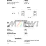 Cuscinetto a sfere con cuscinetto a sfere CB-040 8x16x5