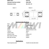 Cuscinetto a sfere con unione CB-135 20x42x12