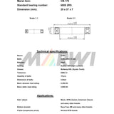 Cuscinetto a sfere con cuscinetto a sfere CB-172 25x37x7