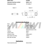 Cuscinetto a sfere con cuscinetto a sfere CB-462 17x30x7
