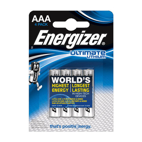 Energizer Ultimate litio fr03 aaa blister 4 pezzi
