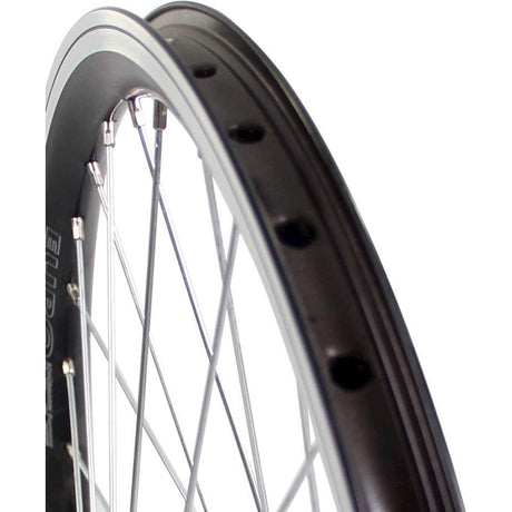 Ruota anteriore Roland 24 x 1,75 fissa alluminio profilo V zinco nero spk
