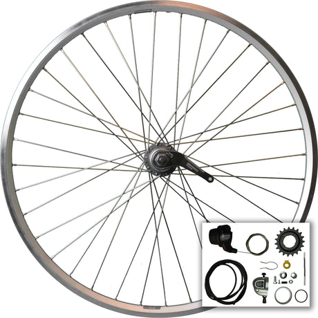 Ruota posteriore Roland 28 nexus 3v rn zac 2000 raggi acciaio inox silver