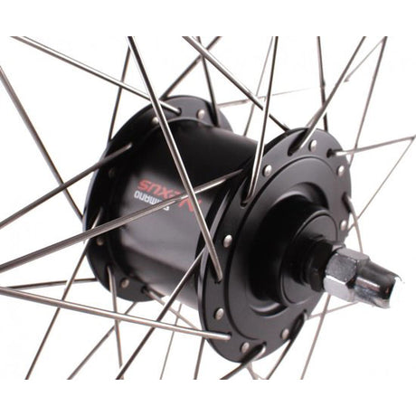 Ruota anteriore Roland 28 x 1 5 8 x 1 3 3 pollici hub dinamo nero