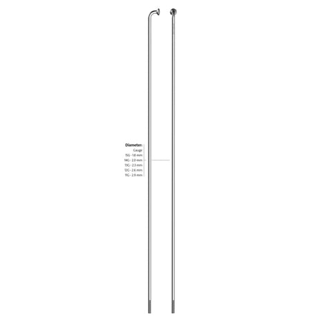 Raggio Sapim 14-252 leader in acciaio inox senza nipplo (100pz)