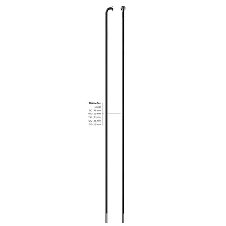 Raggio Sapim 13-230 leader acciaio inox nero senza nipplo (100pz)
