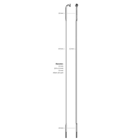 SAPIM SPAAK 14-276 CX RAY Flat Silver con capezzolo (20st)