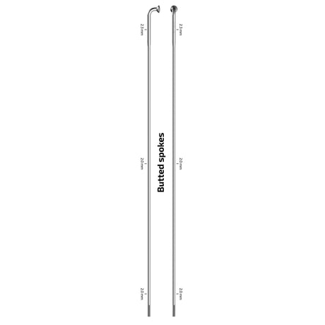 Raggio Sapim 14-276 x-strong in acciaio inossidabile senza nipplo (100 pezzi)