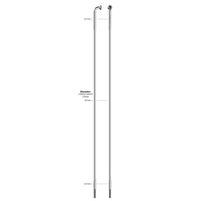 Raggio Sapim 14-284l racing acciaio inox senza nipplo (100pz)