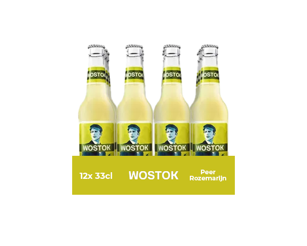Bottiglia biologica al rosmarino e pera Wostok (12x 33cl)