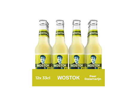 Bottiglia biologica al rosmarino e pera Wostok (12x 33cl)