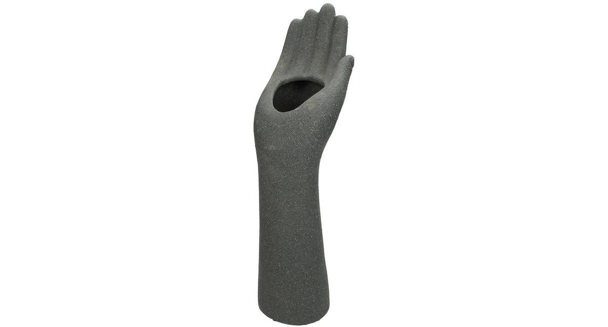 Vase hand ceramic grey 39x11x14cm