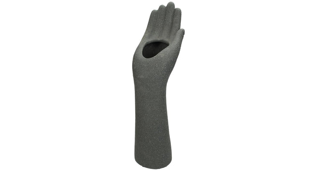 Vase hand ceramic grey 39x11x14cm