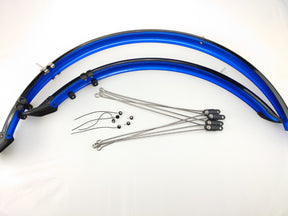 Set di parafender set nero blu + asta