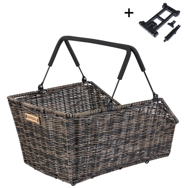 Cestino Basil cento rattan effetto marrone (mik)
