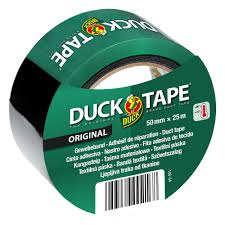 Duck tape® nastro per riparazioni duck nero 50 mmx 25 m