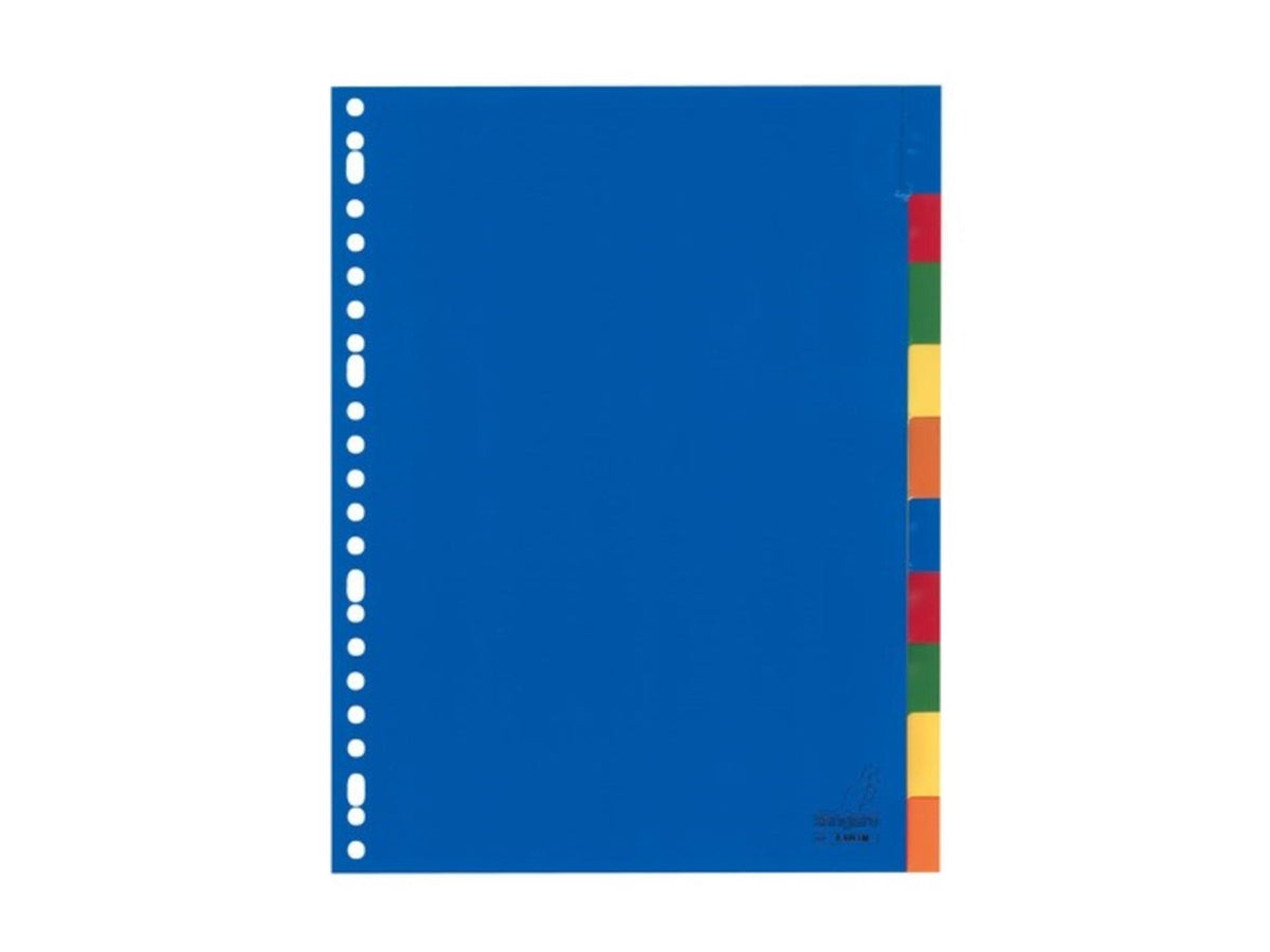 Kangaro tab finestra a4 pp 120 micron assortiti 23 fori 10 pezzi