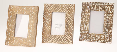 Cornice per foto home styling in legno di mango 19x24 cm 3 assortiti