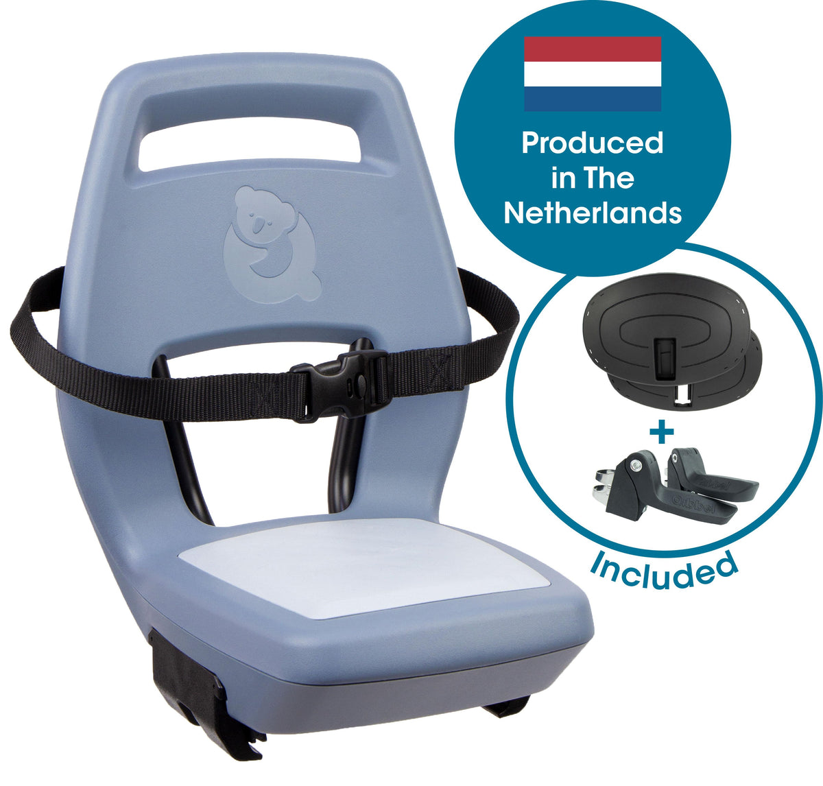 Widek b.v. Sedile posteriore qibbel junior 6+ portapacchi blu