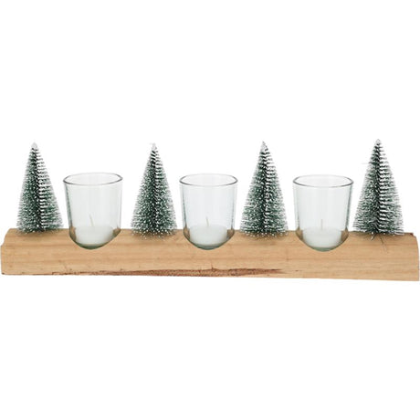 Set portacandele home styling alberi 39x12 cm