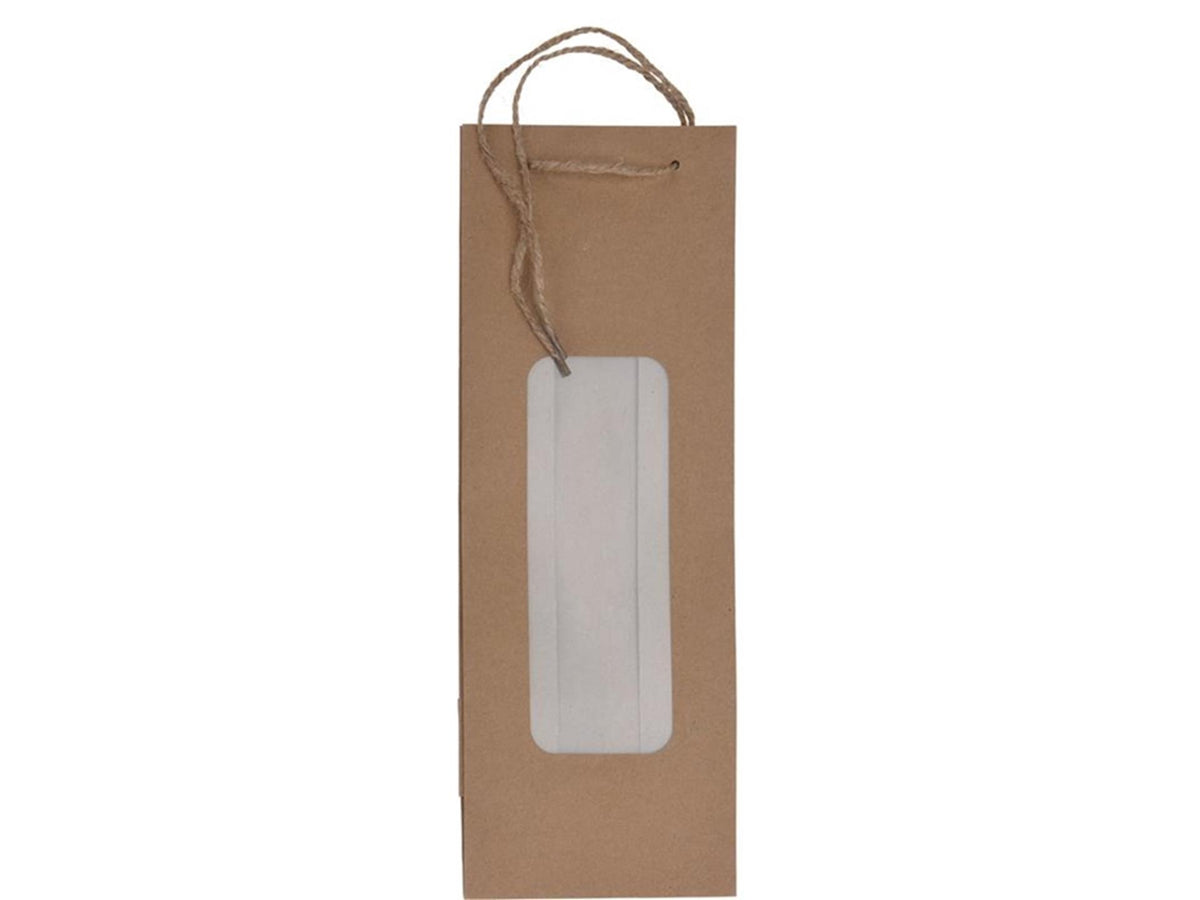Borsa per bottiglia di vino con carta per finestra