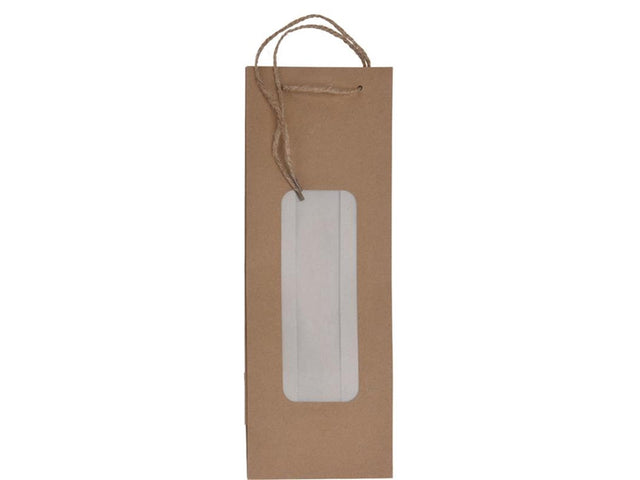Borsa per bottiglia di vino con carta per finestra