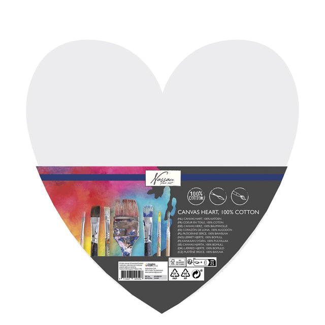 Cuore in tela Nassau Grafix 100% cotone 29 cm