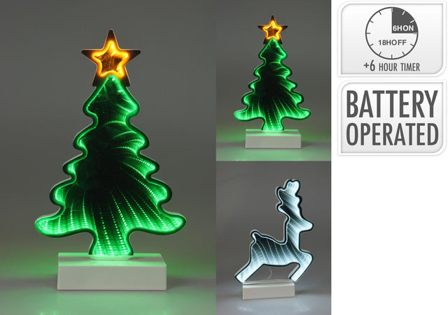Le luci infinite per lo styling domestico hanno condotto il cervo dell'albero di Natale da 27 cm