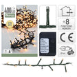 Illuminazione a grappolo 400 LED 8 metri con funzione flash bianco extra caldo
