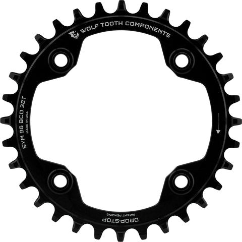 Componenti per denti di lupo Corona simmetrica da 96 bcd per shimano compact triple